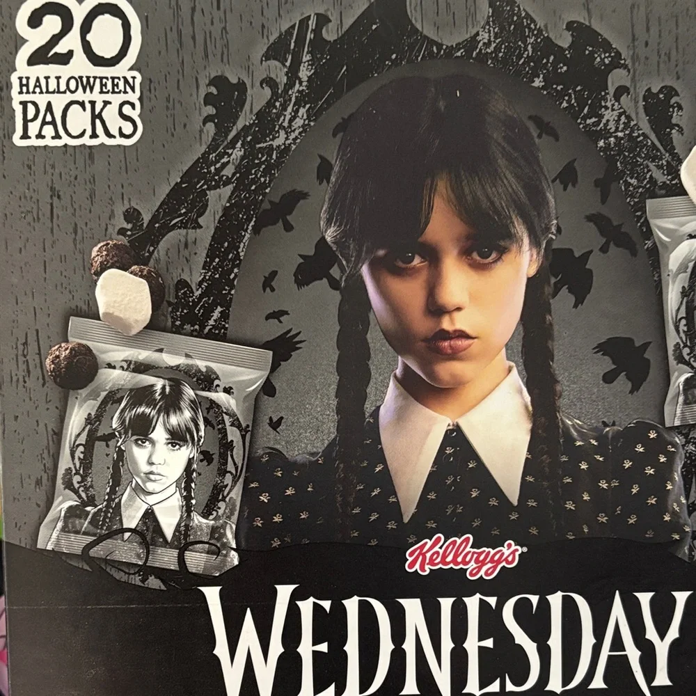 $$SALE$$ Wednesday Halloween Cookies & Creme Cereal Packs, and Hershey Kisses